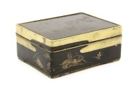 Lot 160 - A early 19th century Japanese Shakudo lidded box