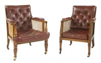 Lot 1002 - A Regency mahogany bergère library chair