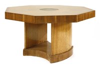 Lot 138 - An Art Deco burr walnut and maple dining table