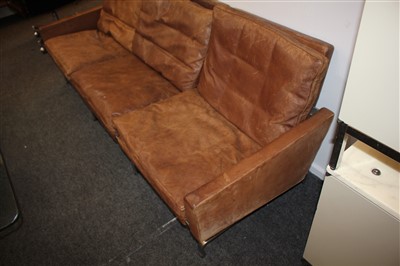 Lot 271 - A PK31/3 leather sofa