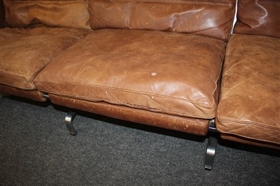 Lot 271 - A PK31/3 leather sofa