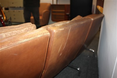 Lot 271 - A PK31/3 leather sofa