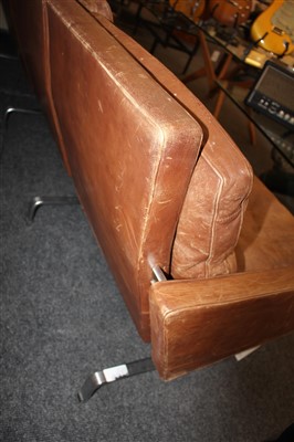 Lot 271 - A PK31/3 leather sofa