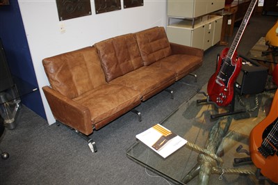 Lot 271 - A PK31/3 leather sofa