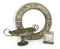Lot 215A - A Tudric pewter desk clock