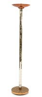 Lot 149 - An Art Deco copper and mirrored mosaic standard lamp