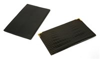 Lot 753 - An Hermès of Paris chocolate brown crocodile skin bill fold