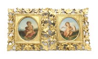 Lot 506A - A pair of 19th century Italian oval paintings of cupids