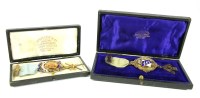 Lot 81 - A cased sterling silver gilt masonic medal