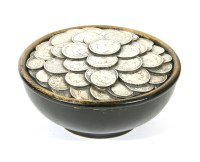 Lot 177 - A treen novelty turned ebonised bowl