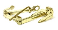 Lot 207 - A heavy cast brass model of a CQR anchor
