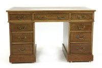 Lot 728 - A late 19th century mahogany kneehole desk