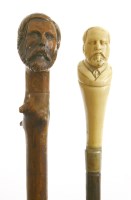 Lot 286A - A novelty hazel walking stick