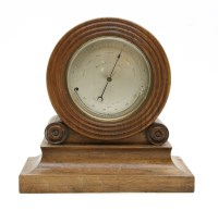 Lot 390 - A rosewood cased aneroid mantle barometer and thermometer