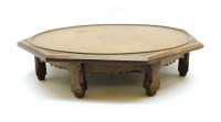 Lot 368 - A gothic oak octagonal lazy Susan