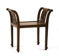 Lot 558 - An Anglo Oriental padoukwood window seat