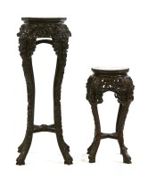 Lot 708 - Two 19th century Chinese padoukwood stands