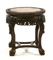 Lot 690 - A 19th century Chinese padoukwood stand