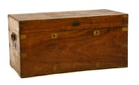Lot 681 - A camphorwood and brass mounted blanket box