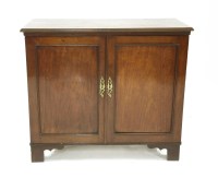 Lot 678 - A 19th century mahogany two door dwarf cabinet
