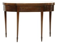 Lot 644 - A 19th century inlaid mahogany card table