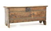 Lot 638 - A 19th century pine coffer