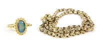 Lot 14 - A single row faceted belcher chain necklace