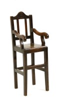 Lot 633 - A George III provincial hardwood correction chair