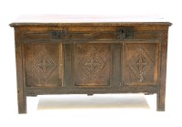 Lot 620 - An 18th century oak coffer