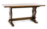 Lot 680 - An oak refectory table