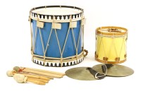 Lot 403 - A cylindrical blue painted drum