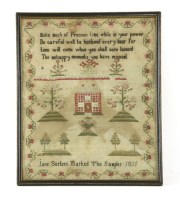 Lot 490 - An early 19th century sampler