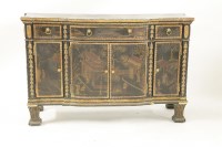 Lot 666 - A parcel gilt breakfront commode