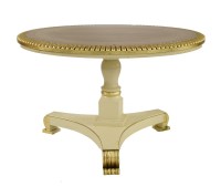 Lot 669 - An Italian style parcel gilt and crossbanded centre table