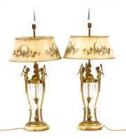 Lot 427 - A pair of Christopher Hyde 'Elysee' table lamps