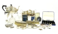 Lot 70 - A composed three piece silver tea set