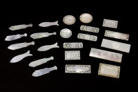 Lot 80 - A quantity of 19th century mother of pearl gaming counters
