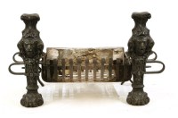 Lot 539 - A pair of 16th century style cast iron andirons