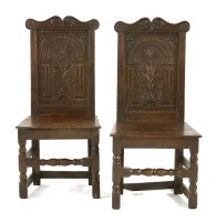 Lot 731 - A 17th century oak chair