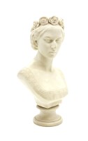 Lot 430 - A 19th century Copeland Parian bust head of Alice