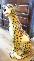 Lot 429 - A large pottery model of a seated leopard
Provenance: Riber Manor