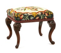 Lot 734 - A 19th century mahogany dressing table stool