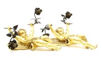 Lot 383 - A pair of gilt cherubs