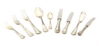 Lot 108A - A German 800 grade silver part canteen of cutlery