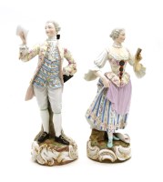 Lot 365 - A pair of Meissen figures