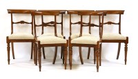 Lot 707 - Six Victorian mahogany bar back single dining chairs