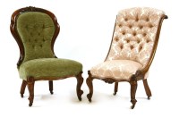 Lot 564 - A Victorian mahogany nursing chair