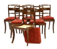 Lot 706 - A set of six Regency simulated rosewood single chairs
