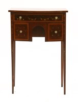 Lot 528 - A small mahogany bow front side table