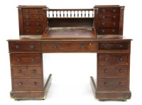 Lot 536 - A large Victorian mahogany Dickens desk